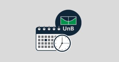 Calendário UnB com orientações para acompanhar prazos acadêmicos.