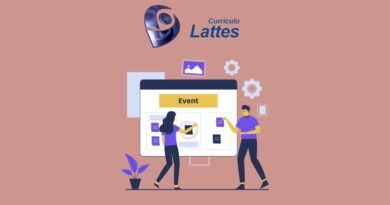 Organização de eventos no currículo Lattes cadastrada na seção de eventos da plataforma.